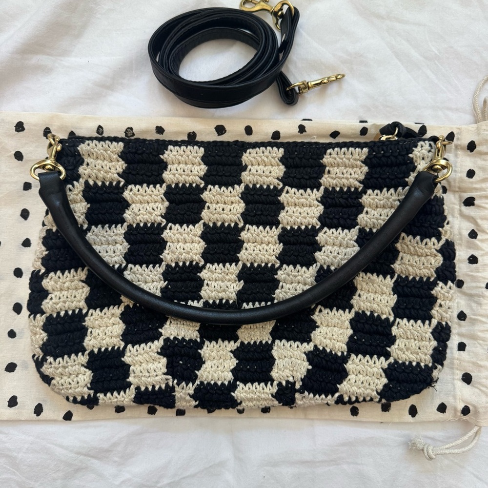 RARE Clare V. Crochet Checker Petit Moyen - Picture 3 of 8